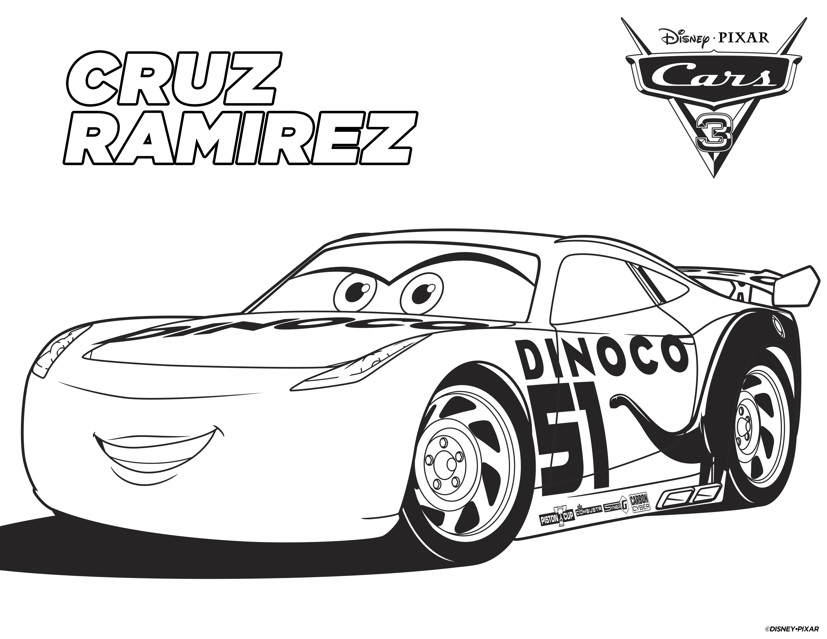 4 Disney Cars Free Printable Coloring Pages