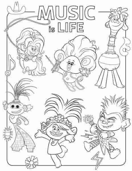 42 Free Printable Trolls World Tour Party Pack in PDF
